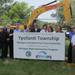 State officials from the Michigan Land Bank and Ypsilanti Township officials gathered for a brief ceremony prior to demolition starting. 